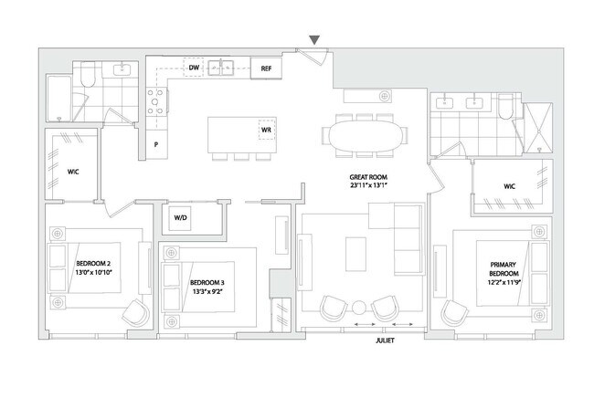 3 BED A5 PH-4 PH-4 floor plan